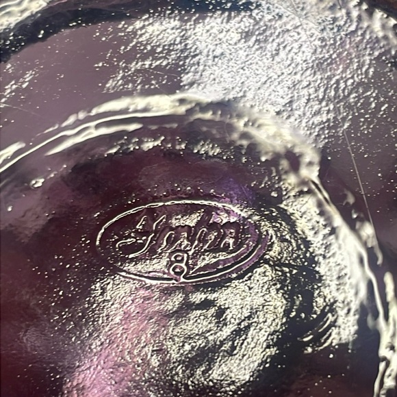 Fenton Mulberry Beaded Melon Vase Blue/Purple Ombre - Picture 4 of 8